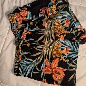 Women's Belted Multicolored shorts